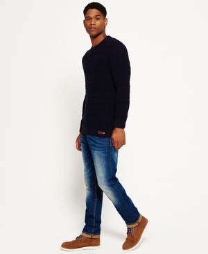 Superdry Corporal Slim Férfi Farmer Világos Kék | JMLWG7346